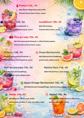 Nabídka našich drinků