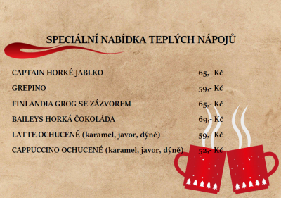 Speciální nabídka teplých nápojů